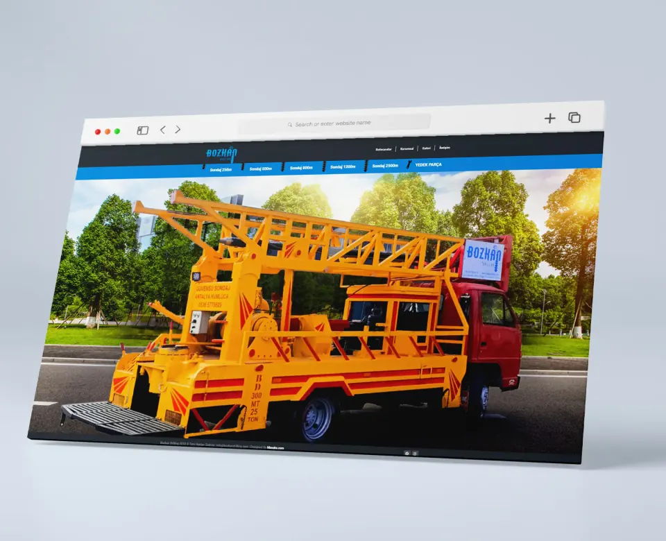 Bozkan Drilling web sitesi çalışması